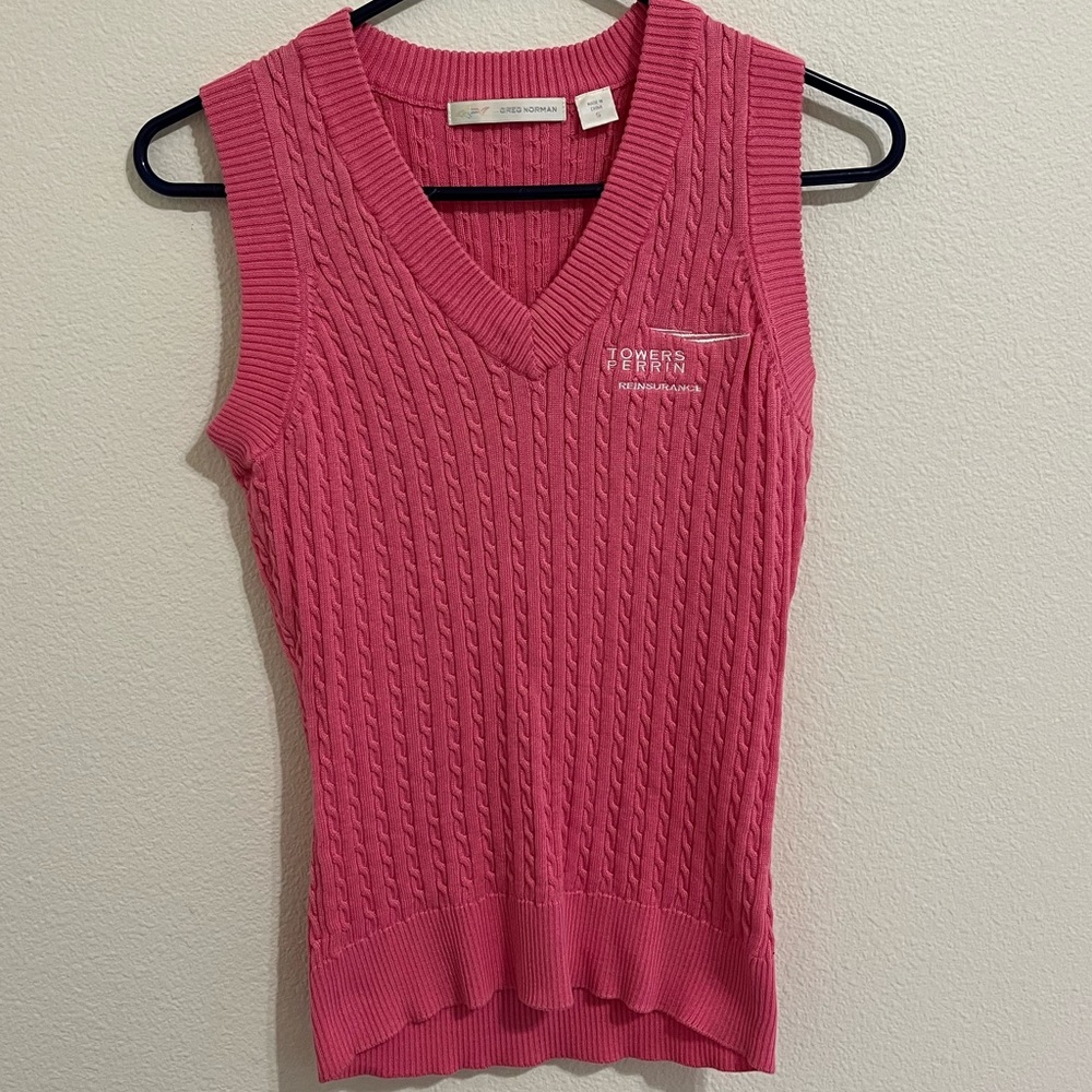 Greg Norman’s Pink Sweater Vest